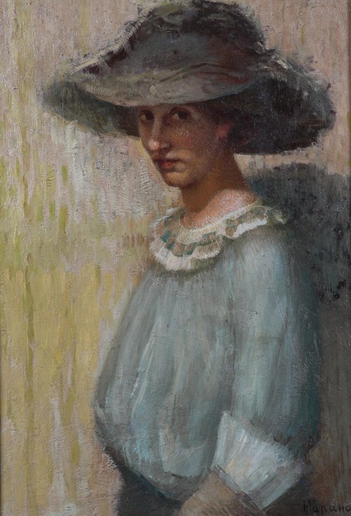 Portrait of the woman artist Frederica, 1908, Nikola Marinov