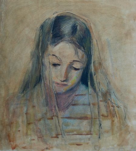 Portrait of a Girl, 1900, Nikola Marinov