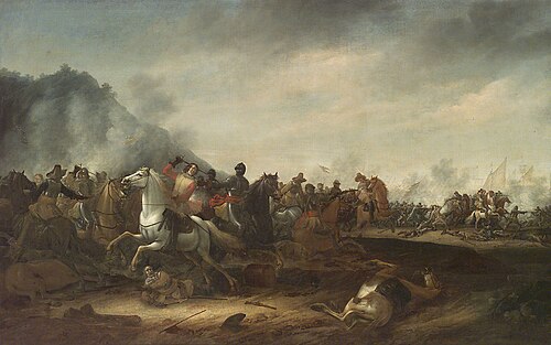 Cavalry battle, 1650, Nikolaus van Hoy
