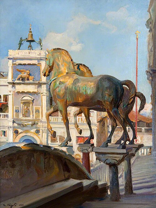 The Bronze Horses of St Mark's, 1926, Philip Alexius de László