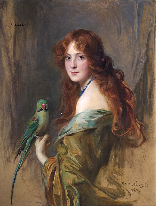 Phyllis (Lady with a Parrot), 1913, Philip Alexius de László