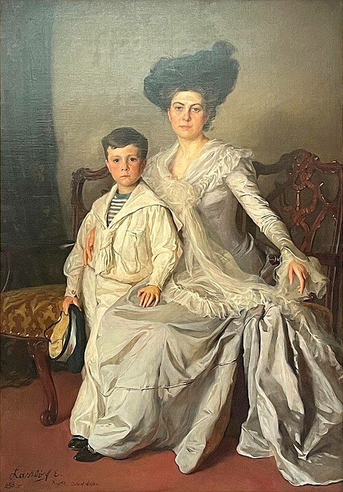 Mrs. Joseph Grafton Minot and her son, Grafton, 1898, Philip Alexius de László