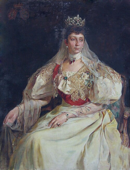 Portrait of Knyaginya Marie Louise of Bourbon-Parma of Bulgaria (1870-1899), 1894, Philip Alexius de László