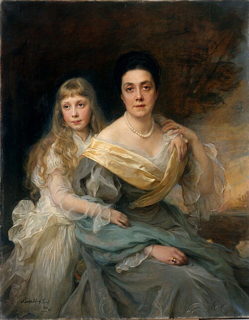 Portrait of a Lady and her Daughter, 1902, Philip Alexius de László