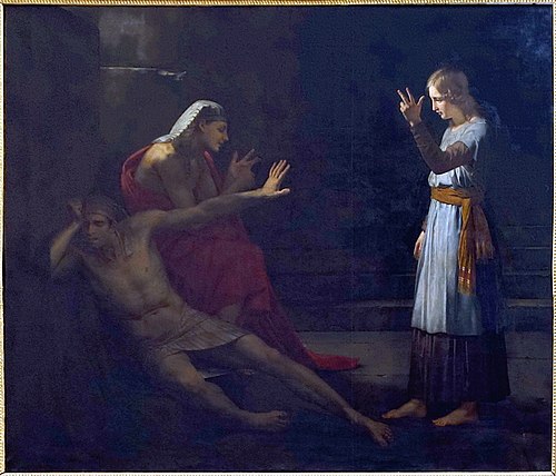 Joseph expliquant les songes de l'échanson et du panetier de Pharaon, 1822, Abel de Pujol
