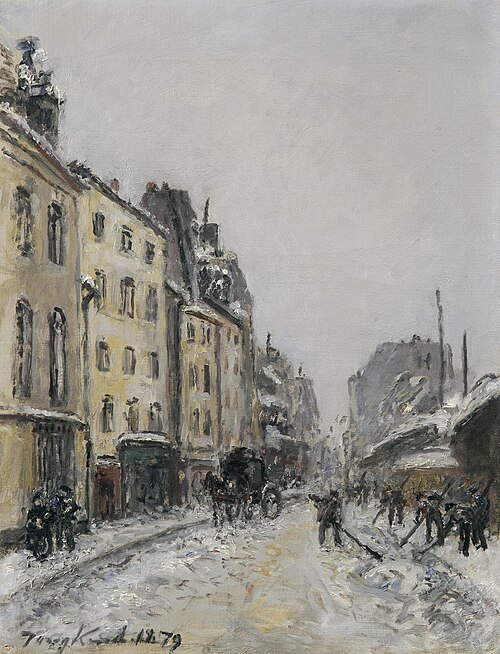 Rue du Faubourg-Saint-Jacques in Paris, 1879, Johan Barthold Jongkind