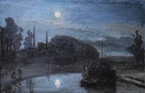 Le soir sur le canal, 1854, Johan Barthold Jongkind