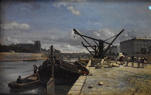 Vue du Quai d'Orsay, 1852, Johan Barthold Jongkind