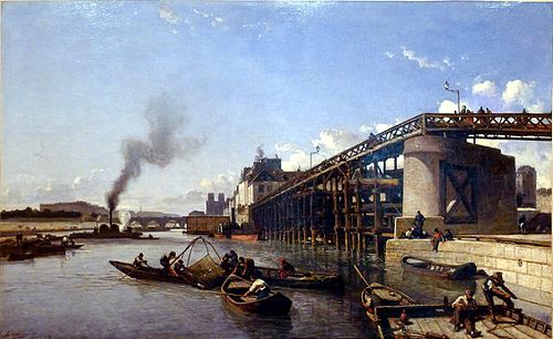 Vue de Paris, la Seine, l’Estacade, 1853, Johan Barthold Jongkind