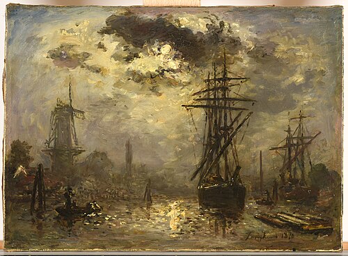 Les moulins de Rotterdam, 1870, Johan Barthold Jongkind