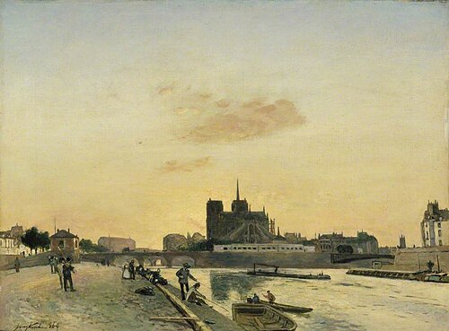 View of Notre-Dame, Paris, 1864, Johan Barthold Jongkind