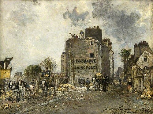 Paris, Demolition of the Rue des Francs-Bourgeois, 1868, Johan Barthold Jongkind