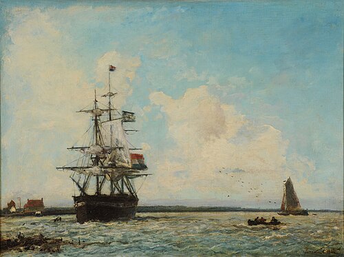 Marine. Le Grand Canal de Dordrecht, 1866, Johan Barthold Jongkind