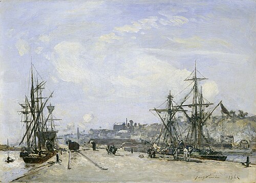 Le port au chemin de fer - Honfleur, 1865, Johan Barthold Jongkind