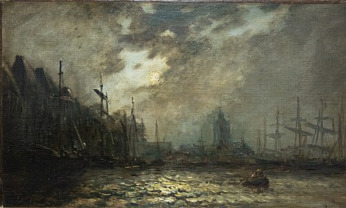 Le Port de Rotterdam, 1819, Johan Barthold Jongkind