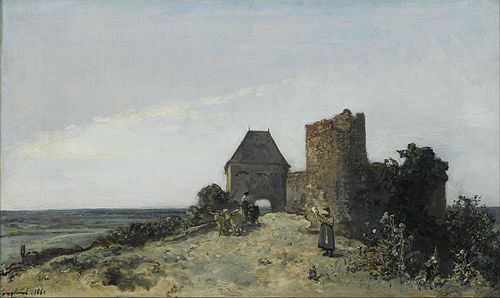 ruines du château de Rosemont, 1861, Johan Barthold Jongkind