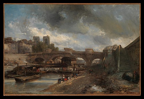 Le Pont Neuf, 1849, Johan Barthold Jongkind