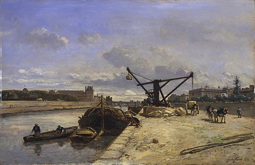 Vue du quai d'Orsay, 1854, Johan Barthold Jongkind