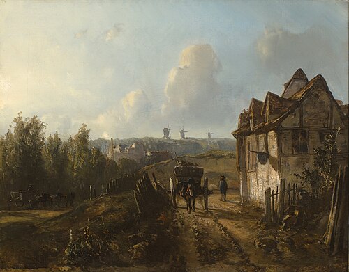 View on Monmartre, 1850, Johan Barthold Jongkind
