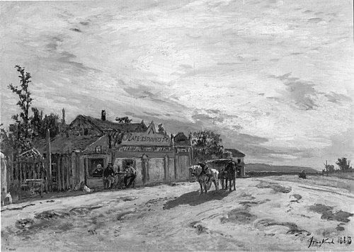 A Roadside Tavern, 1863, Johan Barthold Jongkind