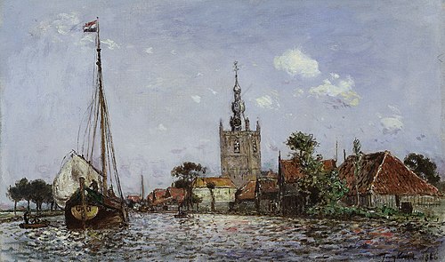The Church of Overschie, 1866, Johan Barthold Jongkind