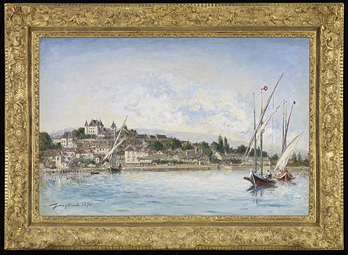 View of Lake Lman at Nyon, 1875, Johan Barthold Jongkind