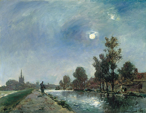 Chemin de halage à Overschie, 1865, Johan Barthold Jongkind
