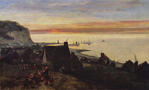 Port d'Étretat, 1852, Johan Barthold Jongkind