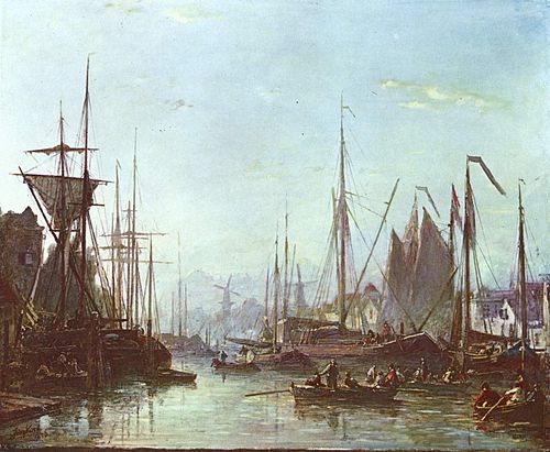 Port de Rotterdam, 1856, Johan Barthold Jongkind