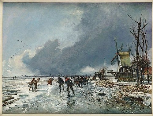 Paysage d'hiver avec patineurs, 1864, Johan Barthold Jongkind
