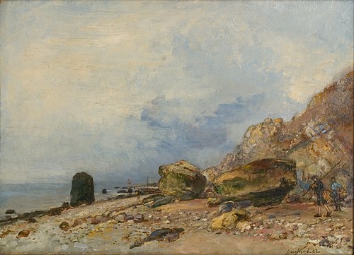Rotskust bij Sainte-Adresse, 1862, Johan Barthold Jongkind