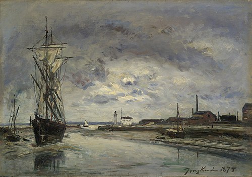 The Port of Honfleur, 1875, Johan Barthold Jongkind