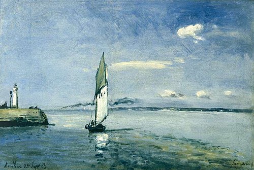 Voilier dans le port de Honfleur, 1863, Johan Barthold Jongkind