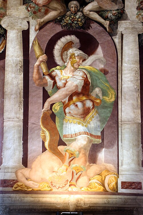 Mars soumet un Gaulois, 1600, Francesco Salviati
