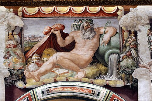allégorie de l'Arno, Florence et les Médicis, 1600, Francesco Salviati