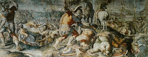 mort de Saul, 1600, Francesco Salviati
