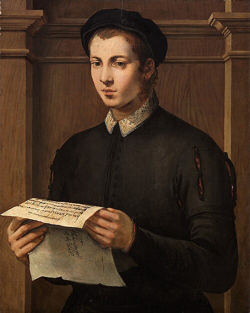 Bildnis eines Jünglings mit Brief, 1550, Francesco Salviati