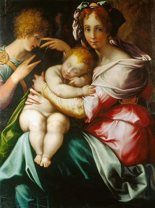 The Virgin and Child with an Angel, 1539, Francesco Salviati