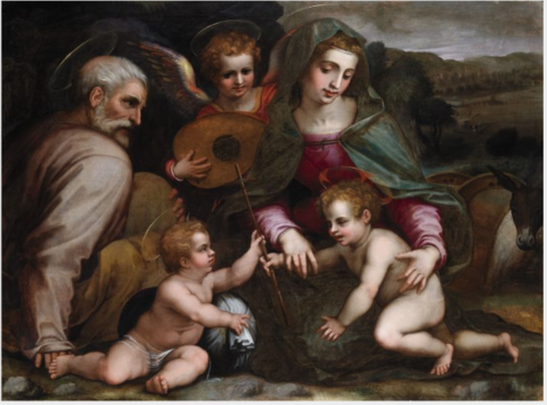 The Holy Family, 1500, Francesco Salviati