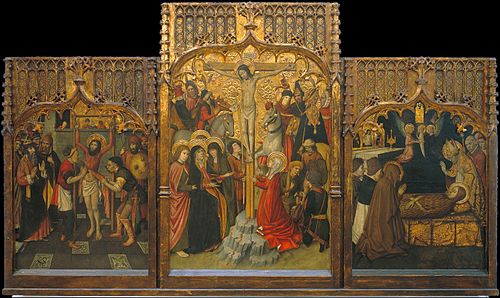 Martyrdom of Saint Bartholomew, Calvary and Death of Saint Mary Magdalene, 1470, Jaume Huguet