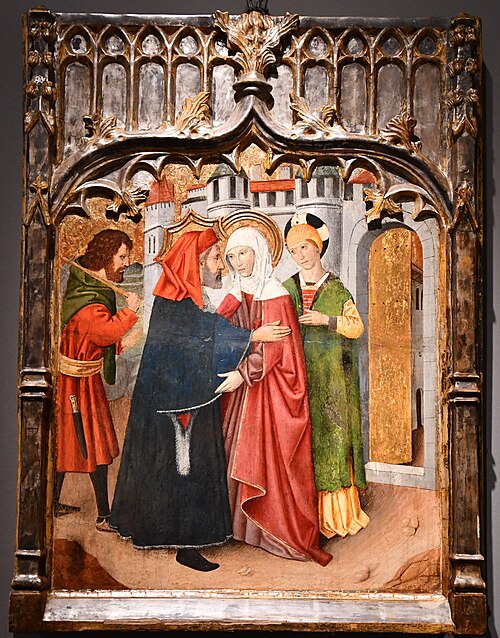 Embrace at the Golden Gate, 1470, Jaume Huguet