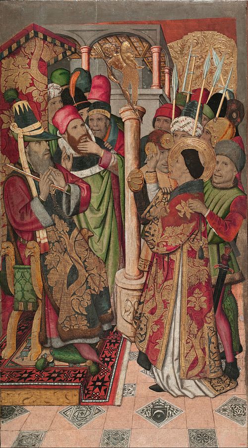 Saint Vincent before Dacian, 1455, Jaume Huguet