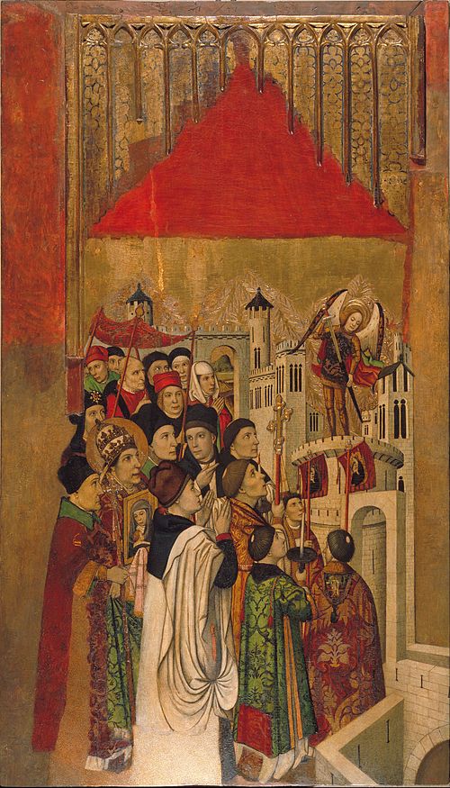 Apparition of Saint Michael at the Castle of Sant'Angelo, 1455, Jaume Huguet