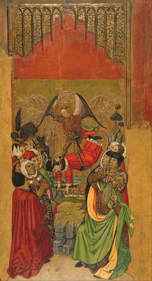 Saint Michael Vanquishes the Antichrist, 1455, Jaume Huguet