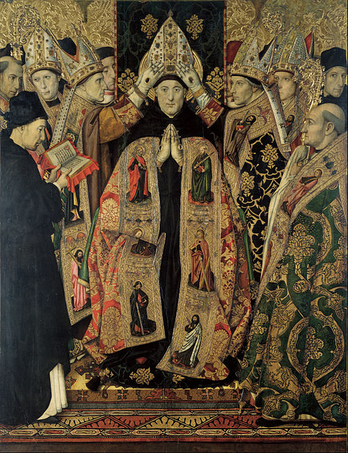Consecration of Saint Augustine, 1463, Jaume Huguet
