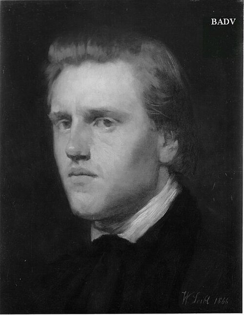 Kopfporträt eines jungen Mannes, 1866, Wilhelm Leibl