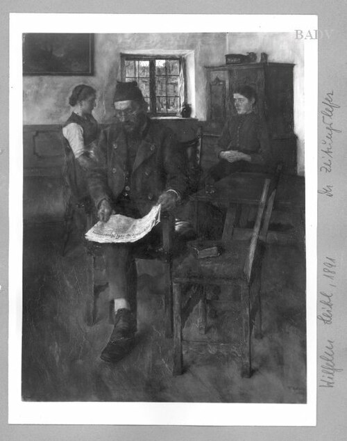 Der Zeitungsleser, 1891, Wilhelm Leibl