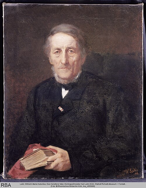 Des Künstlers Vater, Domkapellmeister Karl Leibl, 1866, Wilhelm Leibl