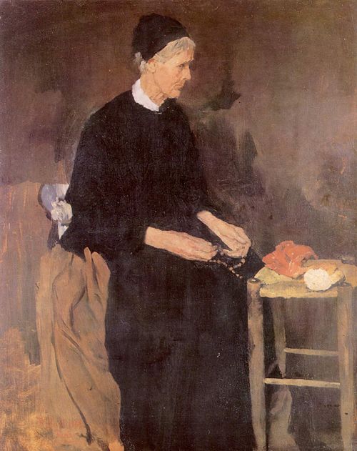 Alte Pariserin, , Wilhelm Leibl