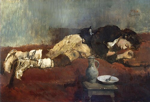 Sleeping Savoyard Boy, 1869, Wilhelm Leibl